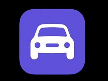 Een autopictogram op een zwarte achtergrond blokkeert berichten.