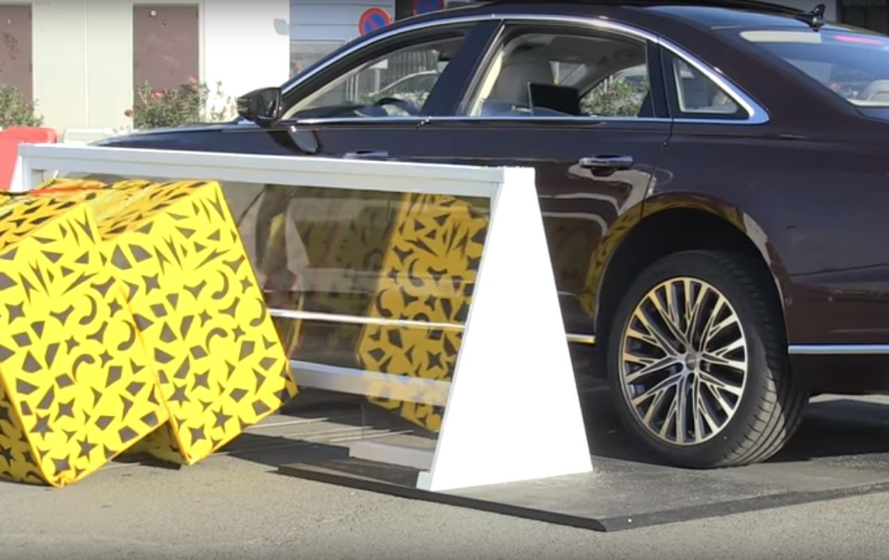 2018 Audi A8 side impact demo