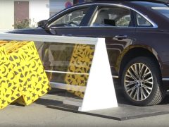 2018 Audi A8 side impact demo