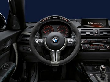 Het vernieuwde BMW M2-interieur.