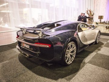 De Bugatti Chiron is te zien op de International Amsterdam Motor Show 2018.