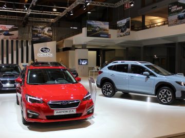 De Subaru Outback is te zien op de Autosalon 2018 in Brussel.