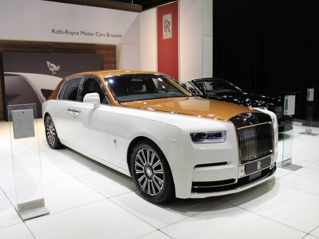 De Rolls Royce Phantom is te zien op de Autosalon 2018 in Brussel.
