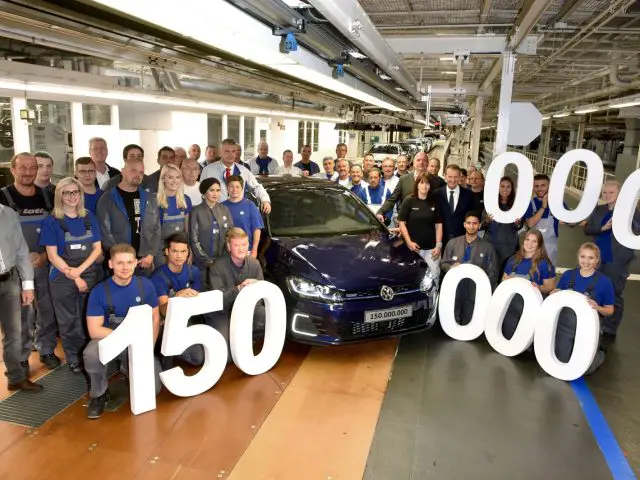 Volkswagen bouwt 150 miljoen auto's