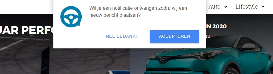 AutoRAI.nl popupmelding uitschakelen