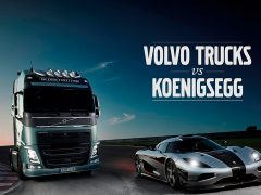 Volvo truck en Koenigsegg