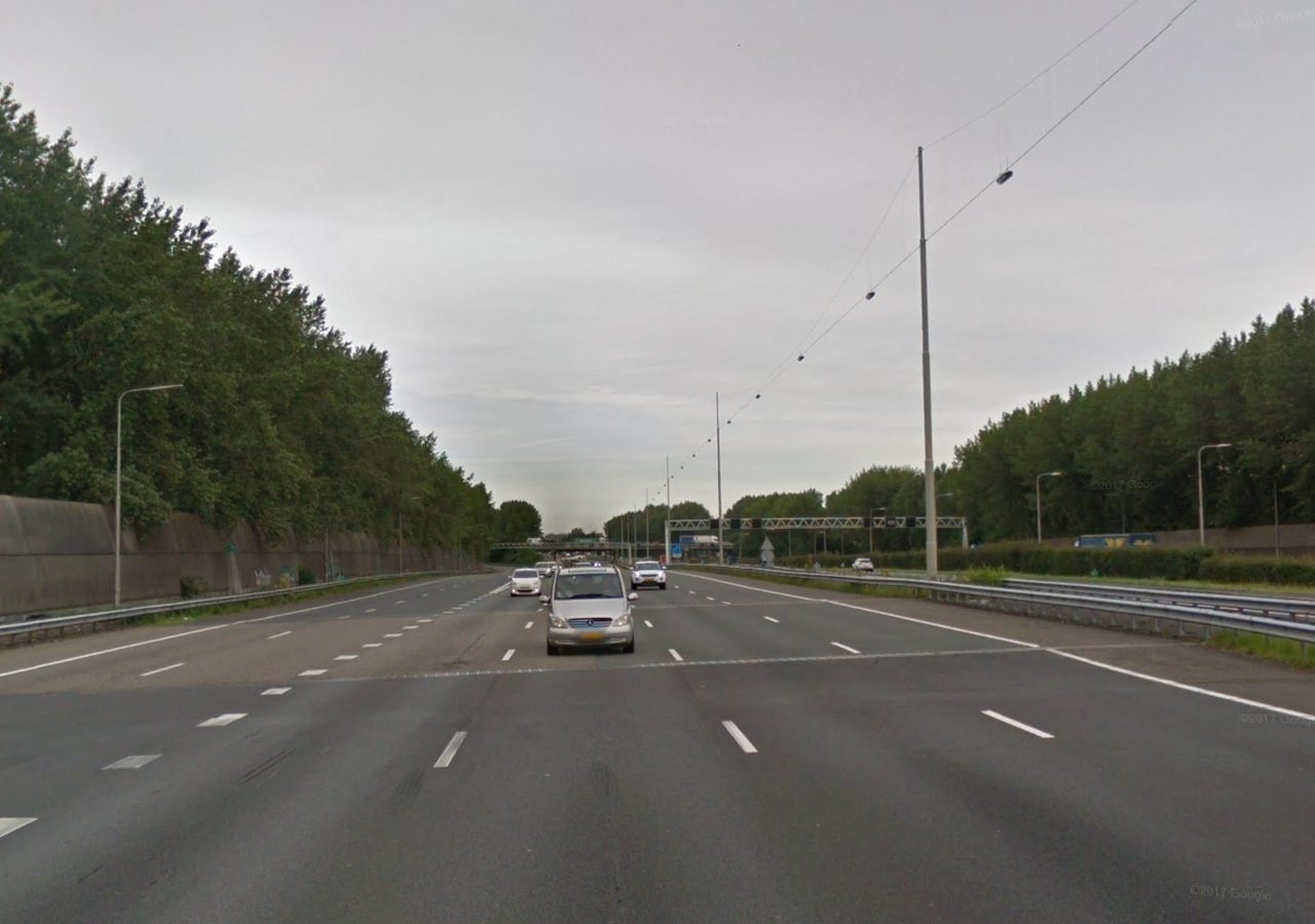 A16 - Hectometerpaal 28,2 - Rotterdam-Breda (Foto: Google Maps)
