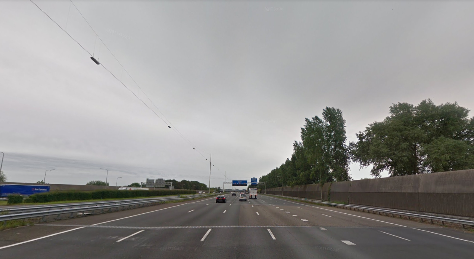 A16 - Hectometerpaal 28,2 - Rotterdam-Breda (Foto: Google Maps)