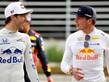 Max Verstappen en Pierra Gasly