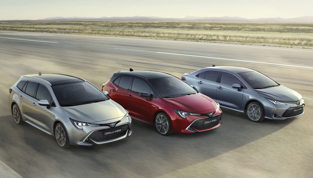 De Toyota Corolla uit 2019, Toyota Corolla Hybrid en Toyota Corolla.