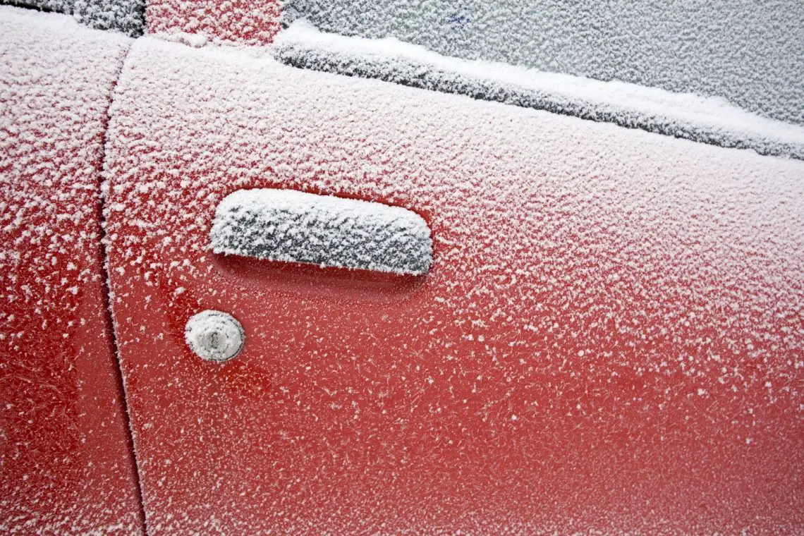 bevroren deur auto