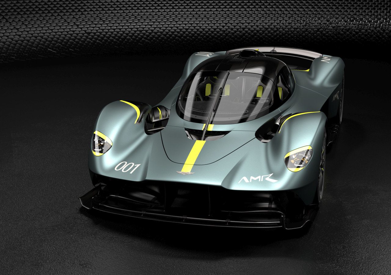 Aston Martin Valkyrie with AMR Track Performance Pack - Stirling Green and Lime livery