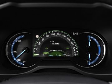 Het dashboard van de Toyota RAV4 uit 2020.