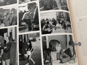 Een boek met foto's van mensen op verschillende plaatsen door John Player.