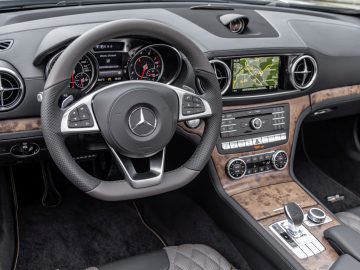 Het interieur van een Mercedes-Benz SL Klasse Grand Edition.