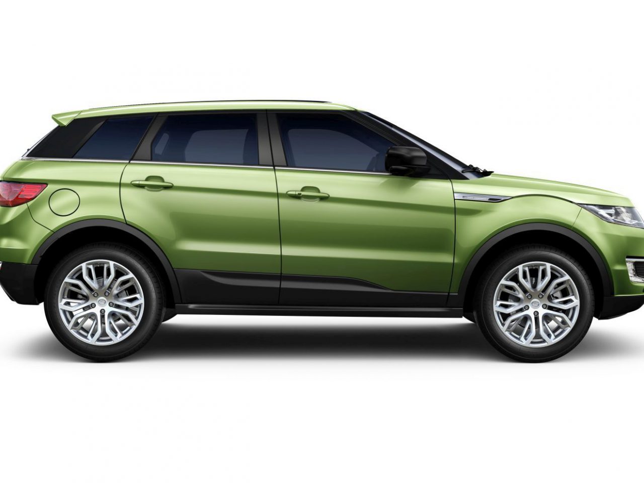 Een groene Landwind X7 SUV op een witte achtergrond.