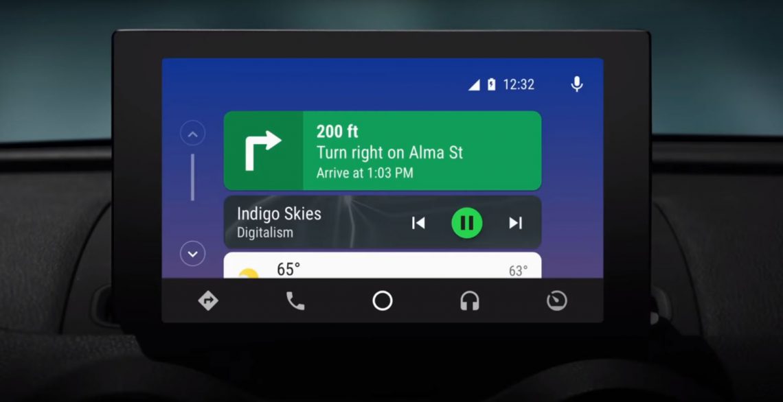 Android Auto - nieuw thuisscherm
