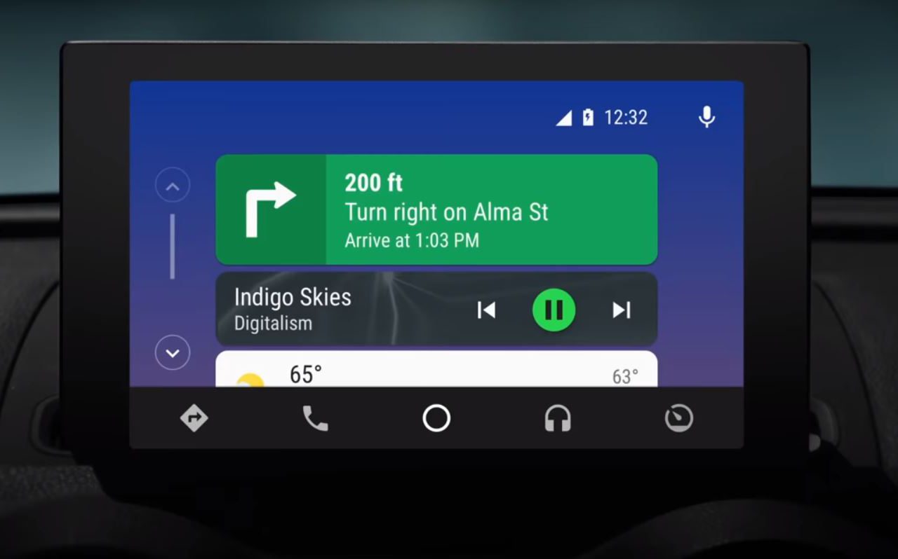 Android Auto - nieuw thuisscherm