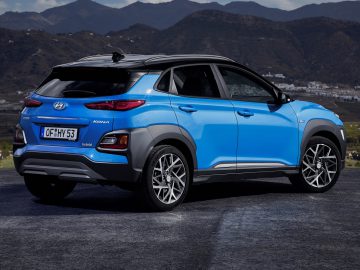 2019 Hyundai Kona Hybrid-achteraanzicht.