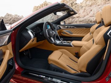 Het interieur van de BMW M8 Coupé uit 2019.