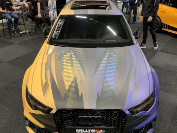 De Audi RS5 is te zien op de autoshow 100% Auto Live 2019.