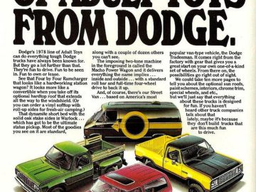 Een nieuwe set Dodge speelgoed voor volwassenen.