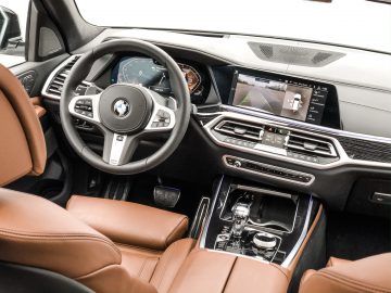 Het interieur van een BMW X7.