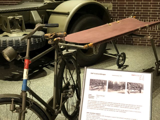 In het DAF Museum is een fiets te zien.