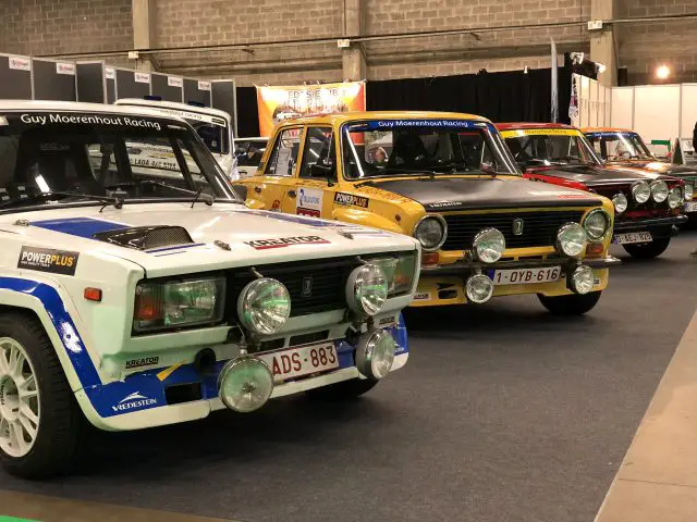 Vintage rallywagens te zien op de tentoonstelling Antwerp Classic Salon 2020.