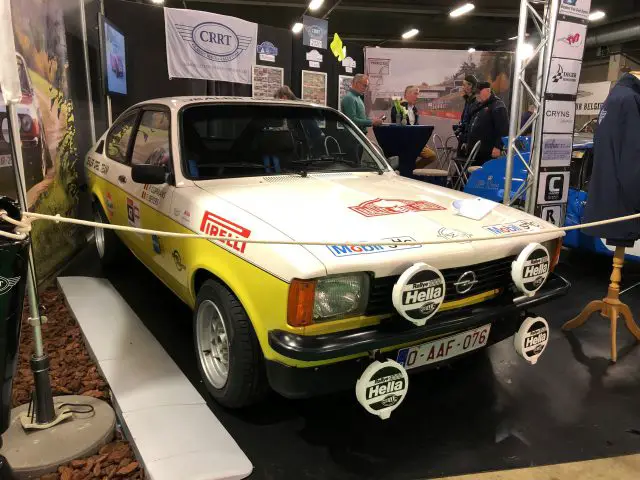 Vintage rallyauto te zien op de tentoonstelling Antwerp Classic Salon 2020.