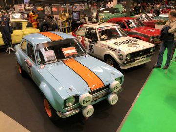 Vintage racewagens te zien op de autoshow Antwerp Classic Salon 2020.