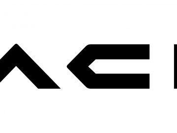 Het Dacia-logo toont de merknaam in gestileerde, geometrische letters.
