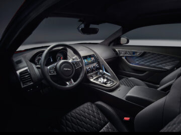 The interior of the Jaguar F-Type SVR, as it was spotted.