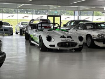 A white race car with number 44 and the inscription 