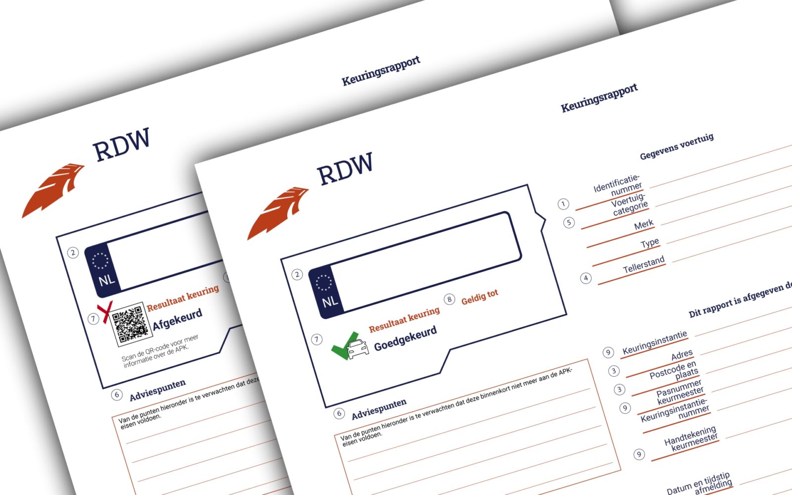 RDW APK-keuringsrapport - 1 januari 2025