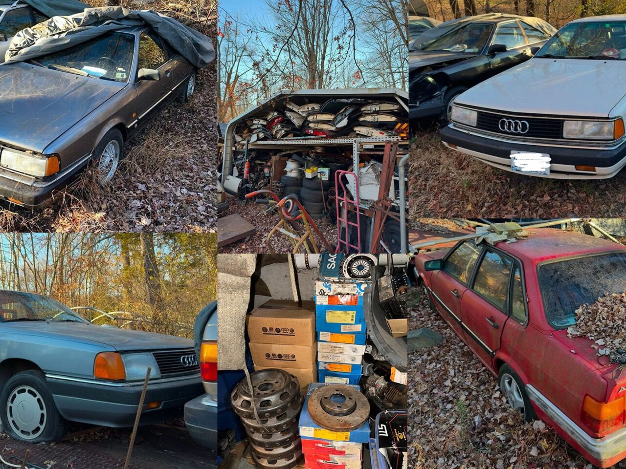 Spectaculaire barnfind: 43 Audi’s uit de jaren 80 (én een berg onderdelen) ...