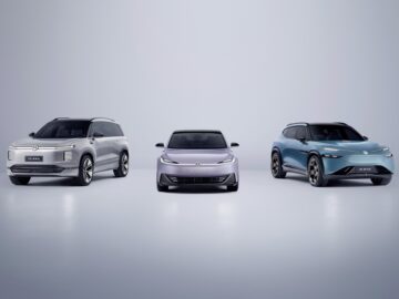 World premiere: Volkswagen unveils in Shanghai (from left) the c