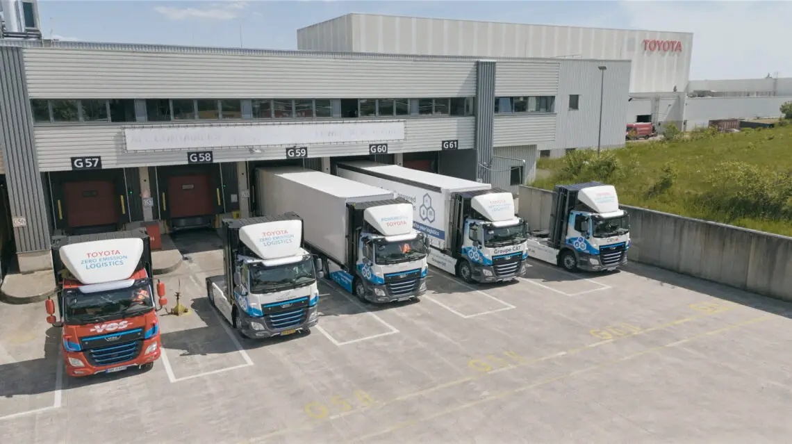 Diverse waterstoftrucks