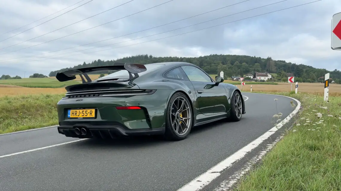 Porsche 911 GT3 in de omgeving van de Nürburgring