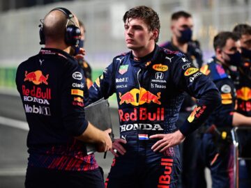 JEDDAH, SAUDI ARABIA - DECEMBER 05: Max Verstappen of Netherlands and Red Bull R ...