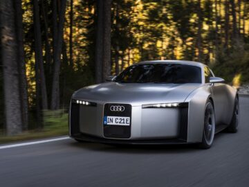 Audi Concept C - outdoor dynamic photo, exterior, three-quarter front view ...