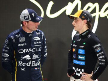 SINGAPORE, SINGAPORE - OCTOBER 04: Second placed qualifier Max Verstappen of the ...