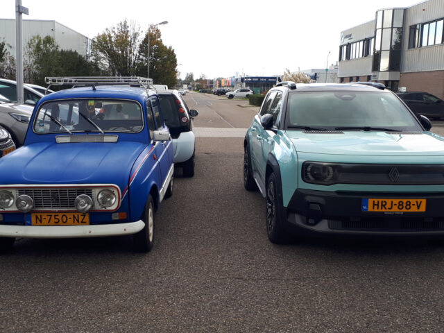 Gespot: oud en nieuw met de Renault 4 ...