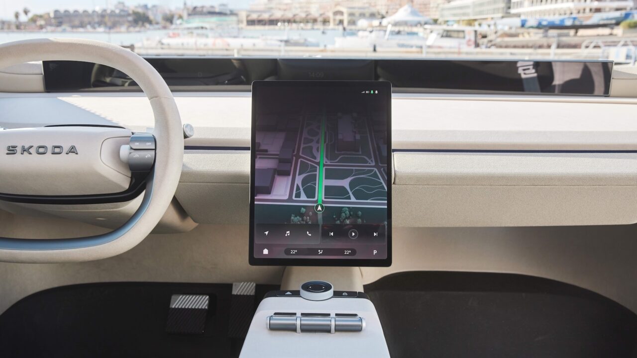Interieur van de Skoda Vision O: de Skoda Octavia van de toekomst