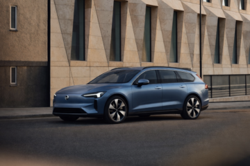 Een AI-render van de nieuwe Volvo stationcar, die zijn techniek waarschijnlijk deelt met de EX60