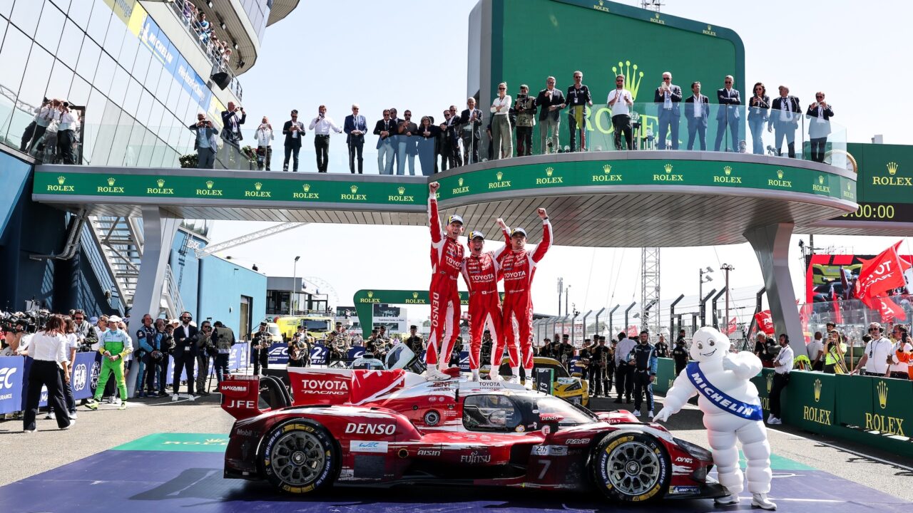 Kamui Kobayashi (JPN) Nyck de Vries (NDL) Mike Conway (GBR)
Toyota Racing
Le Mans 24 Hours
World Endurance Championship
8th to 14th June 2026
Circuit de la Sarthe, Le Mans, France