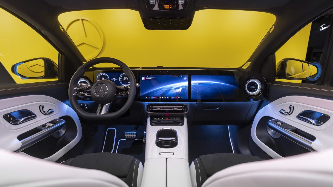 Het interieur van de nieuwe GLA met Superscreen