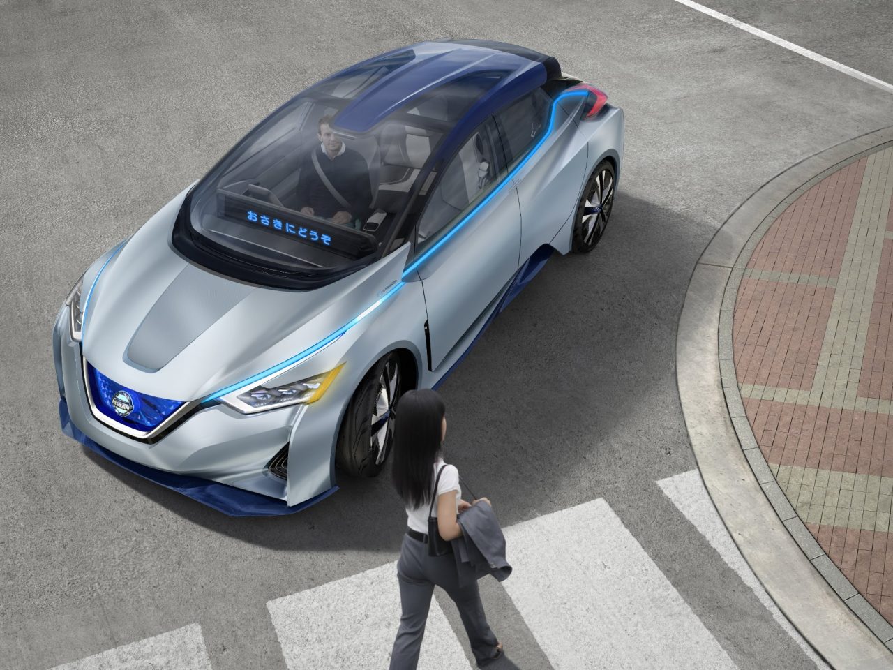 De Nissan Leaf van de toekomst rijdt en laadt zelfstandig ...