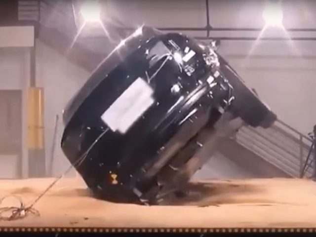 Tesla Model X roll over test